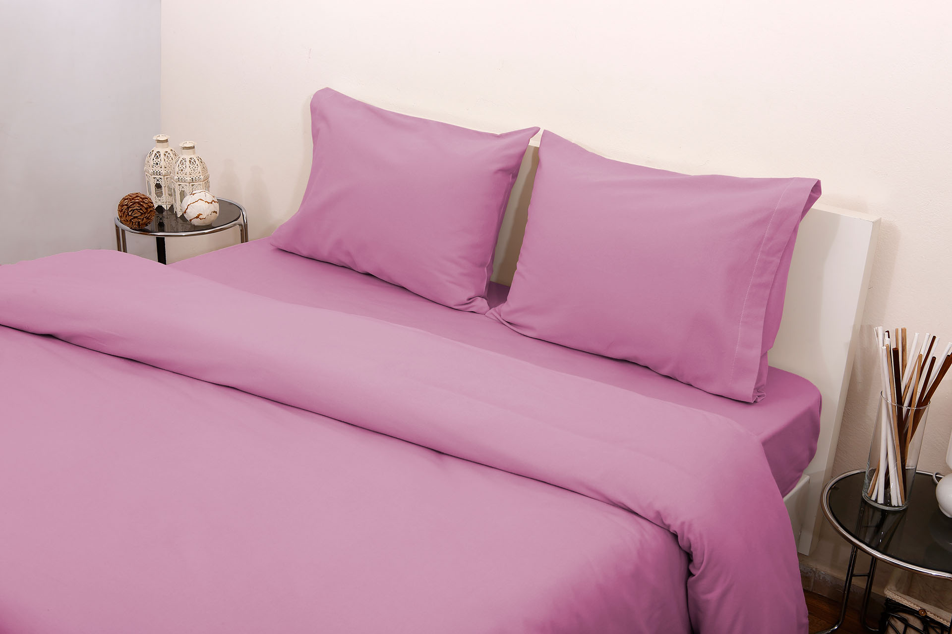 Σετ Σεντόνια Λίκνου 80x100 3100 Φανέλλα Λιλά Λιλά