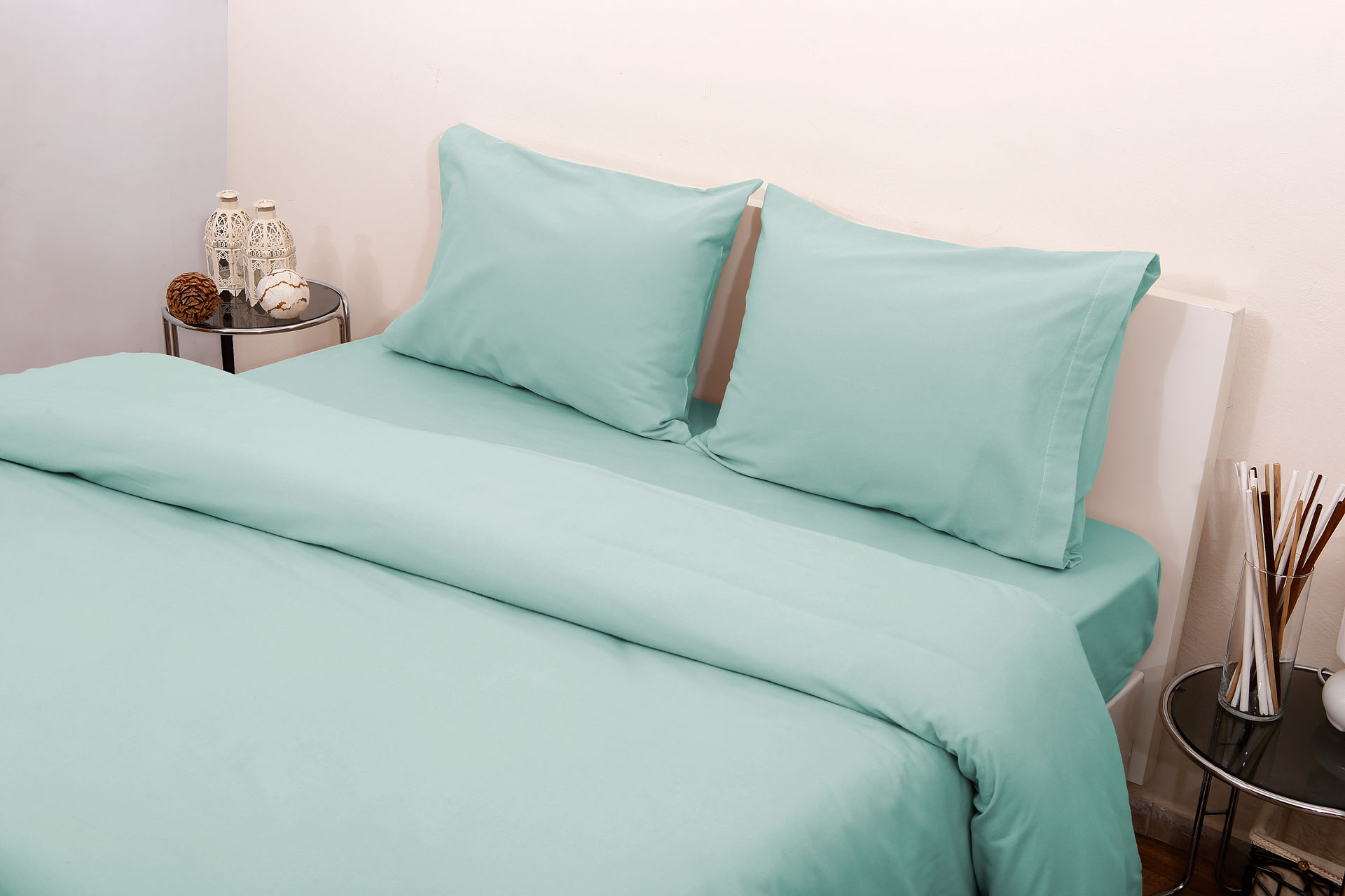 Σετ Σεντόνια Λίκνου 80x100 3100 Φανέλλα Μέντα Μέντα