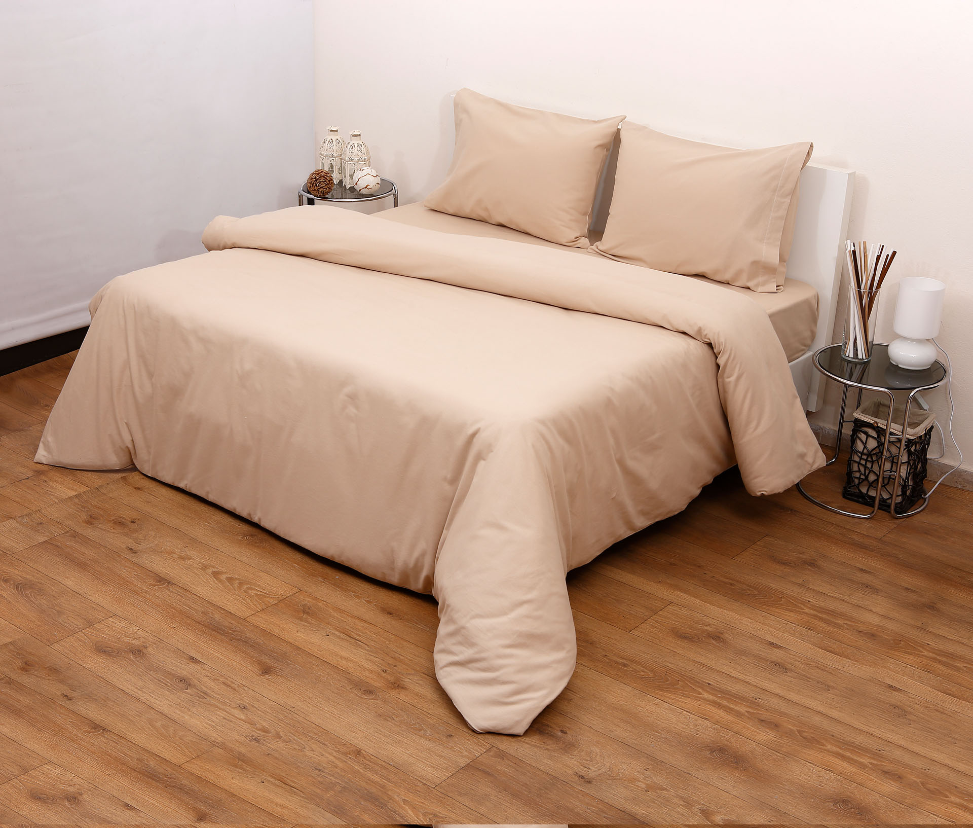Σετ Σεντόνια Λίκνου 80x100 3100 Φανέλλα Μπεζ Μπεζ