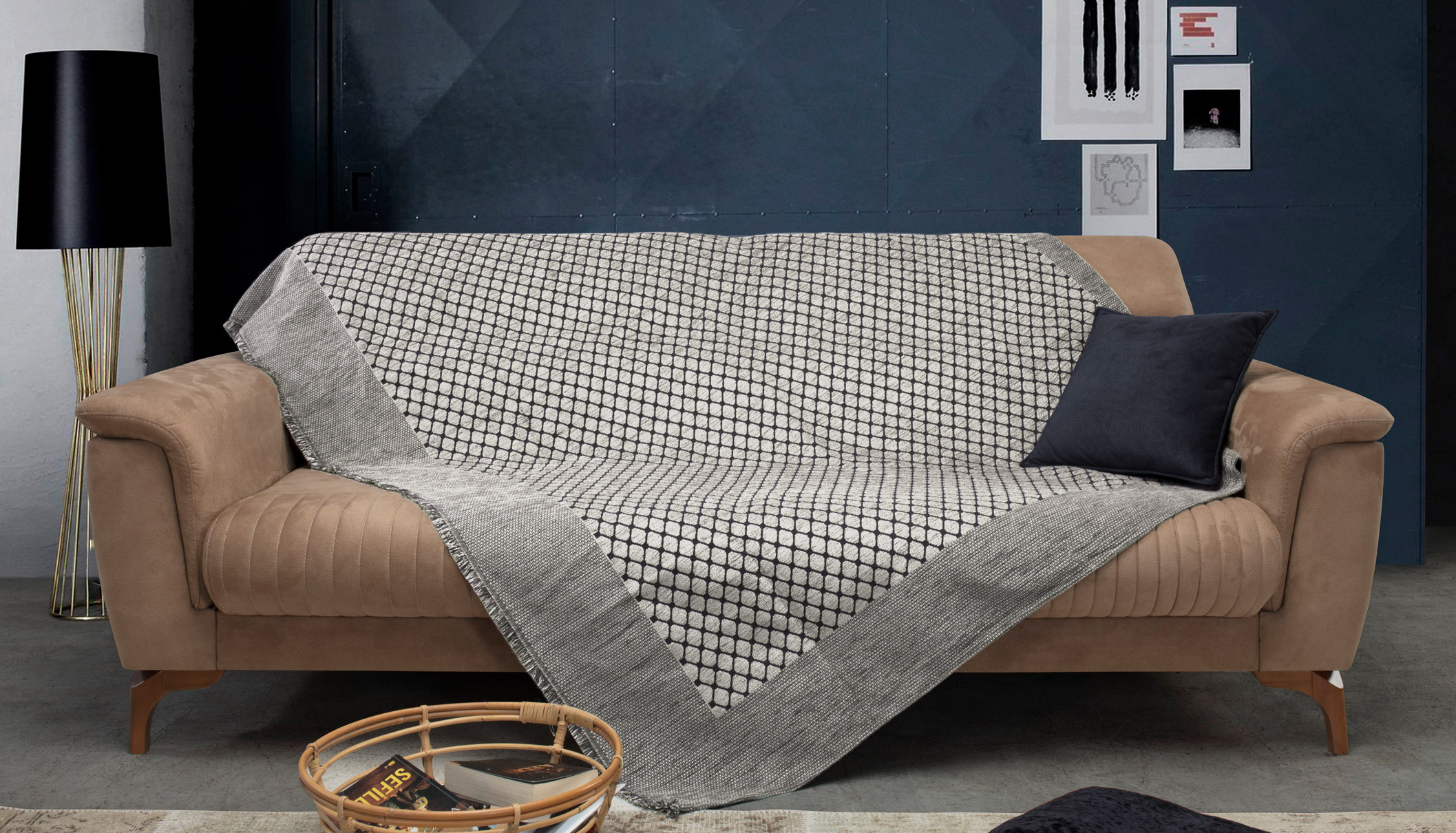 Ριχτάρι Πολυθρόνας (180X180) Mcdecor 174 Εκρού - MCDECOR