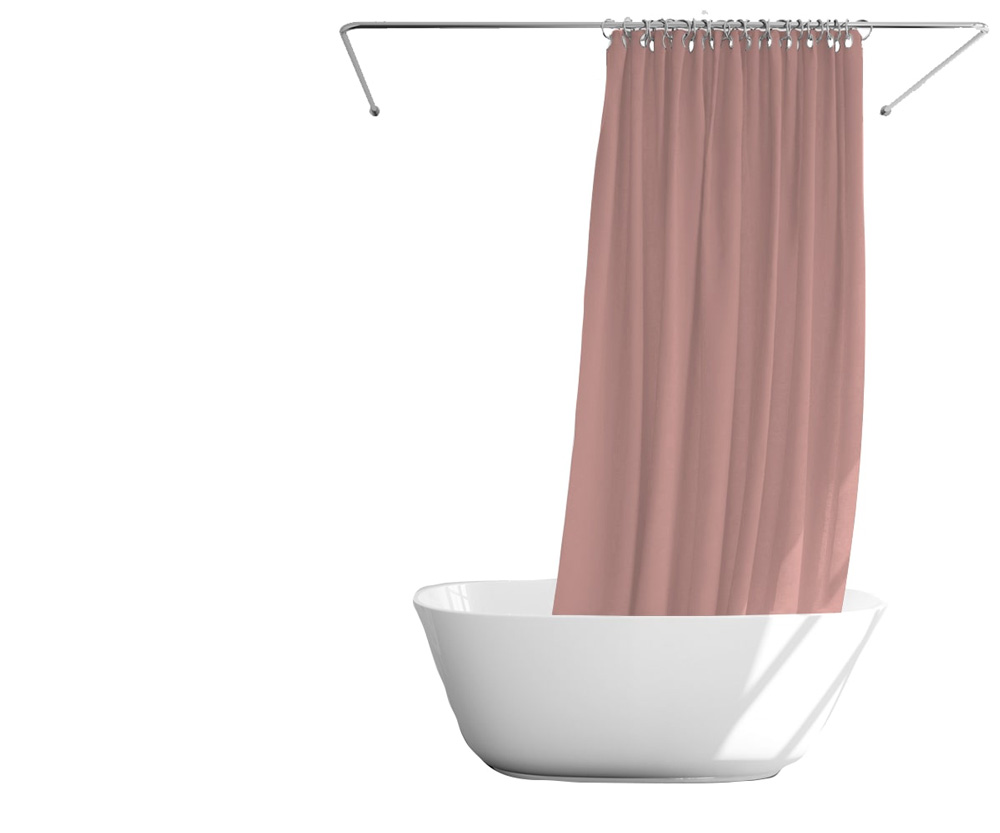 Κουρτίνα Μπάνιου (240X200) Classic Ρόζ - MCDECOR 180x180, 180x200 Κουρτίνα Μπάνιου (240X200) Classic Ρόζ - MCDECOR 180x180, 180x200