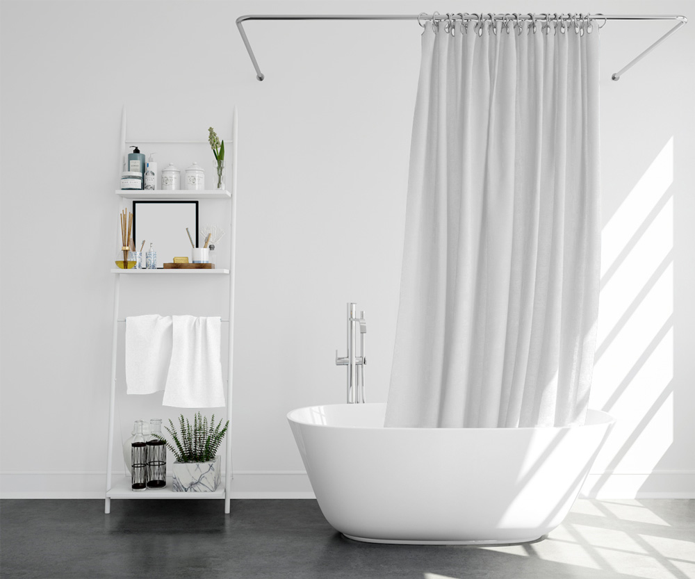 Κουρτίνα Μπάνιου (240X200) Classic Λευκή - MCDECOR 180x180, 180x200 Κουρτίνα Μπάνιου (240X200) Classic Λευκή - MCDECOR 180x180, 180x200
