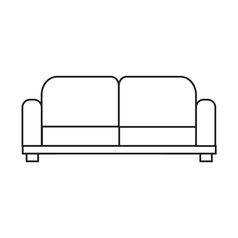 Ελαστικό Κάλυμμα Διθέσιου Καναπέ Waves Μωβ - MCDECOR 130x170