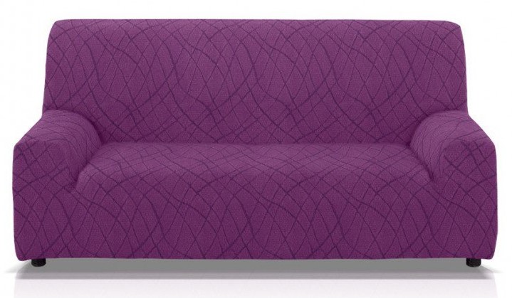 Ελαστικό Κάλυμμα Διθέσιου Καναπέ Waves Μωβ - MCDECOR 130x170