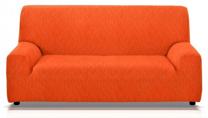 Ελαστικό Κάλυμμα Διθέσιου Καναπέ Waves Πορτοκαλί - MCDECOR 130x170