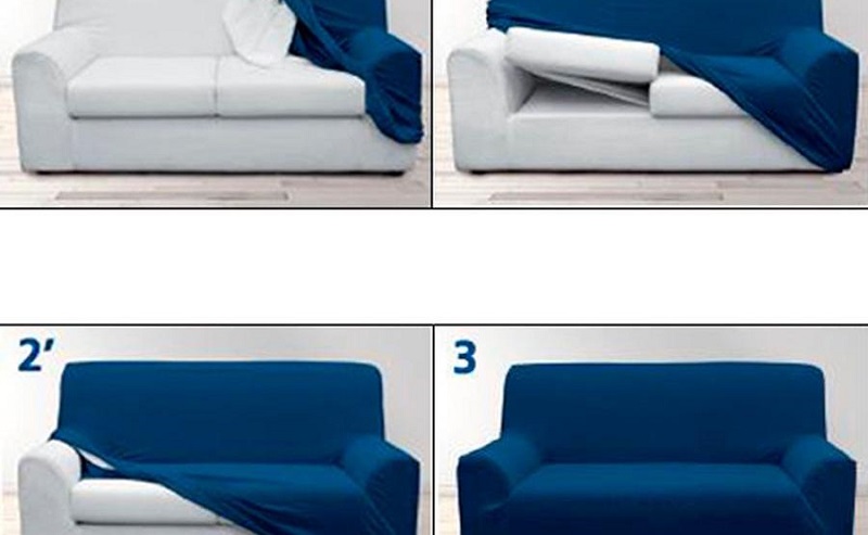 Ελαστικό Κάλυμμα Πολυθρόνας Akari Μπλε - MCDECOR 70x100