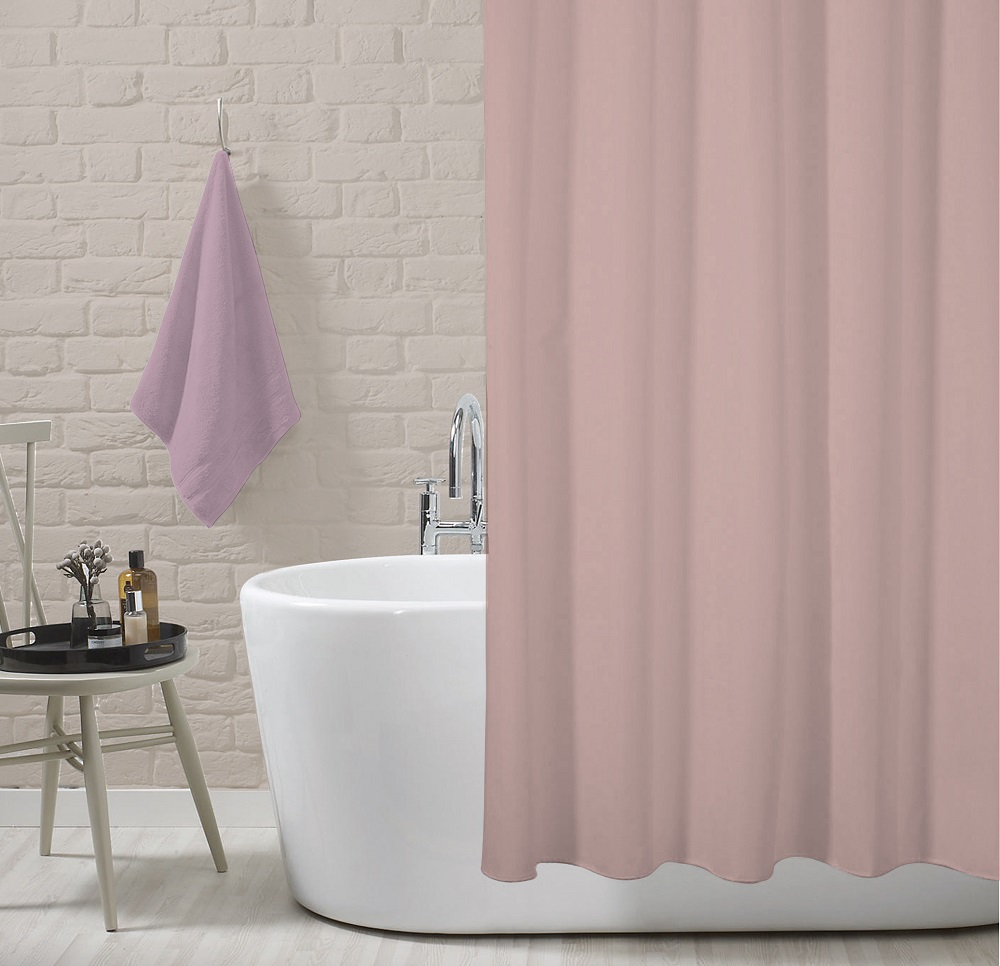 Κουρτίνα Μπάνιου (240X200) Classic Ρόζ - MCDECOR 180x180, 180x200 Κουρτίνα Μπάνιου (240X200) Classic Ρόζ - MCDECOR 180x180, 180x200