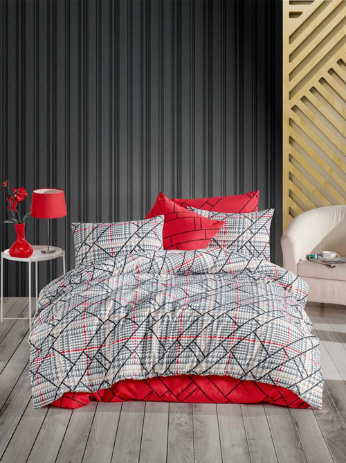 Πάπλωμα Μονό (ΣΕΤ) (160X240) Mcdecor Felix Red - MCDECOR 160x240