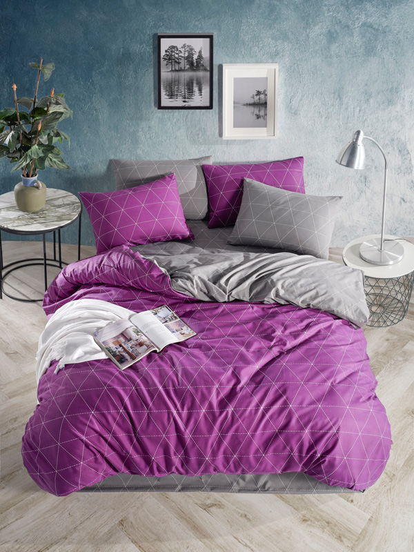 Παπλωματοθήκη Μονή (Σετ) (160X240) Mcdecor Dream Mauve - MCDECOR 160x240