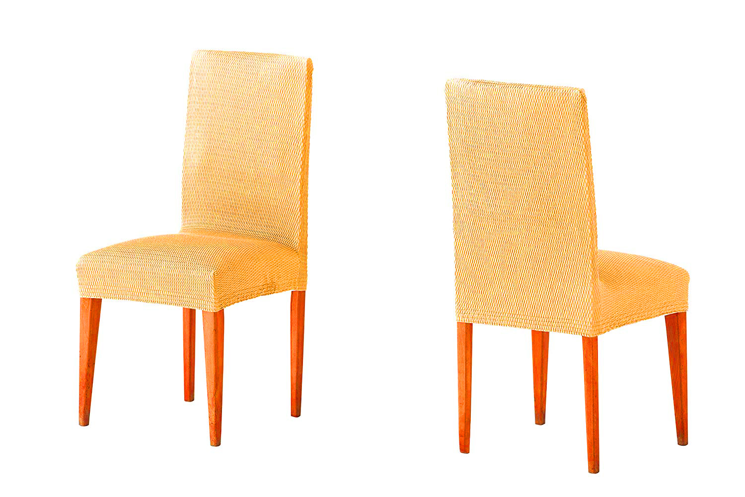 Σετ (2 Τμχ) Ελαστικά Καλύμματα Καρεκλών Με Πλάτη Tunez Μουσταρδί - MCDECOR