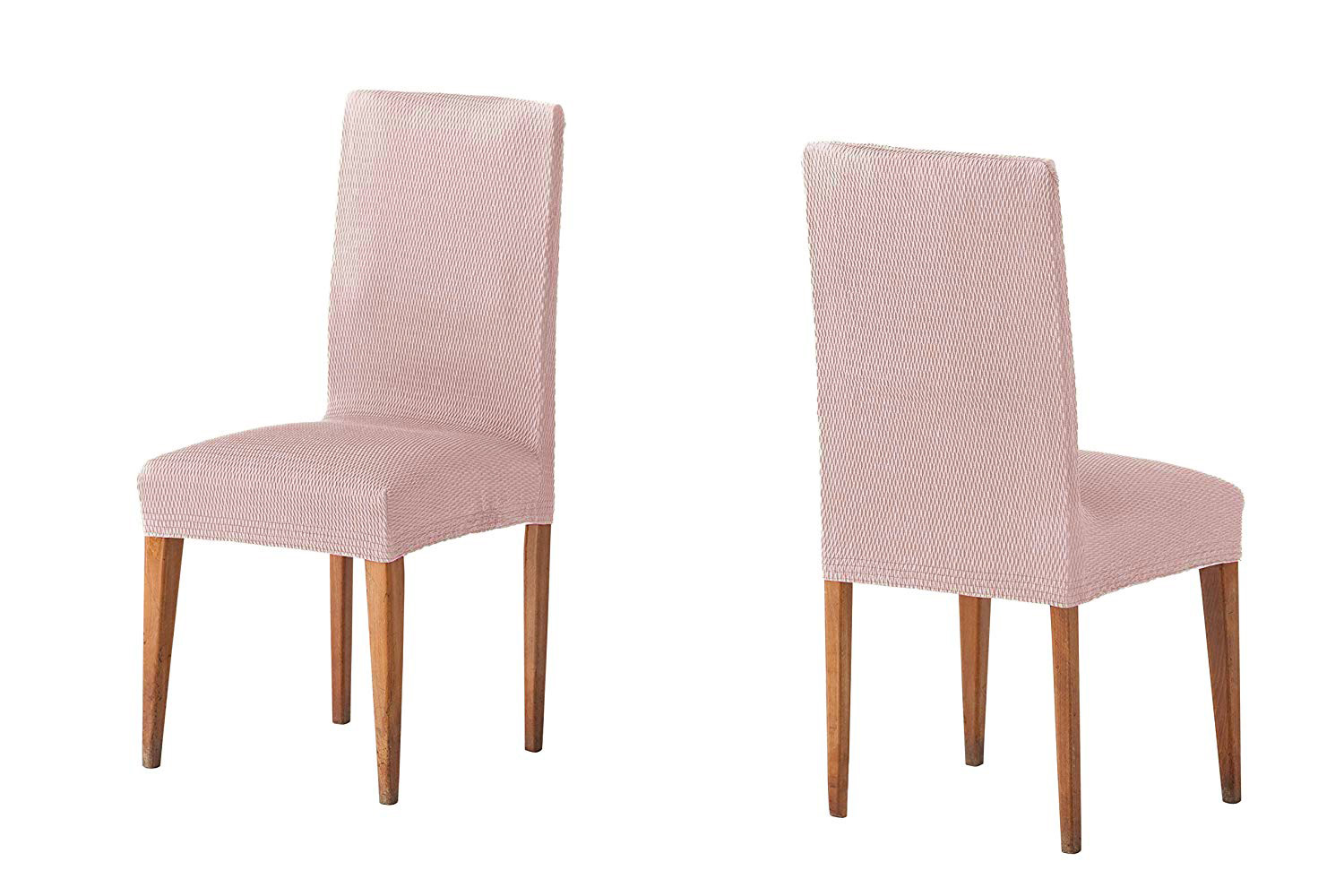 Σετ (2 Τμχ) Ελαστικά Καλύμματα Καρεκλών Με Πλάτη Tunez Ρόζ - MCDECOR