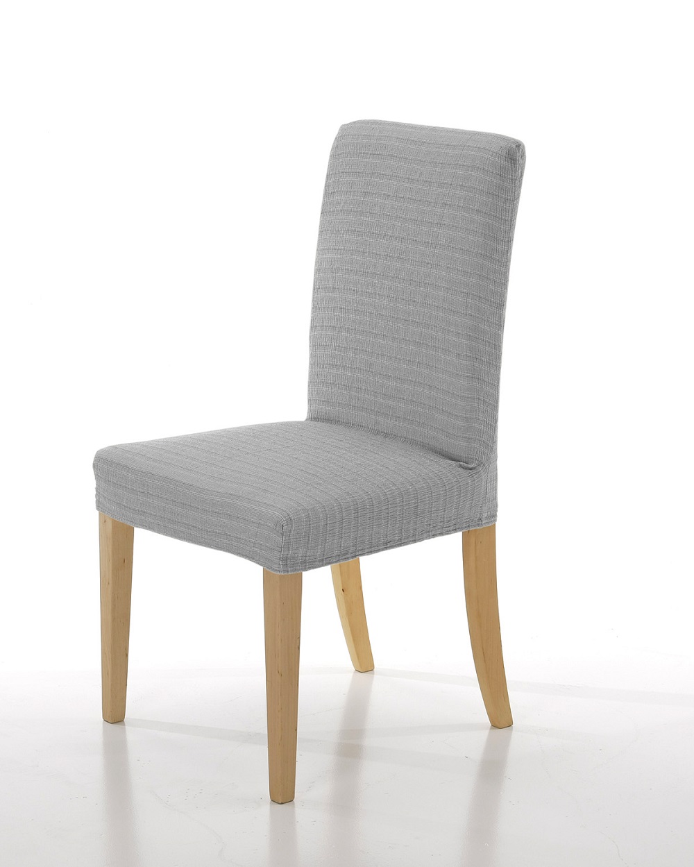 Σετ (2 Τμχ) Ελαστικά Καλύμματα Καρεκλών Με Πλάτη Akari Γκρι Ανοιχτό