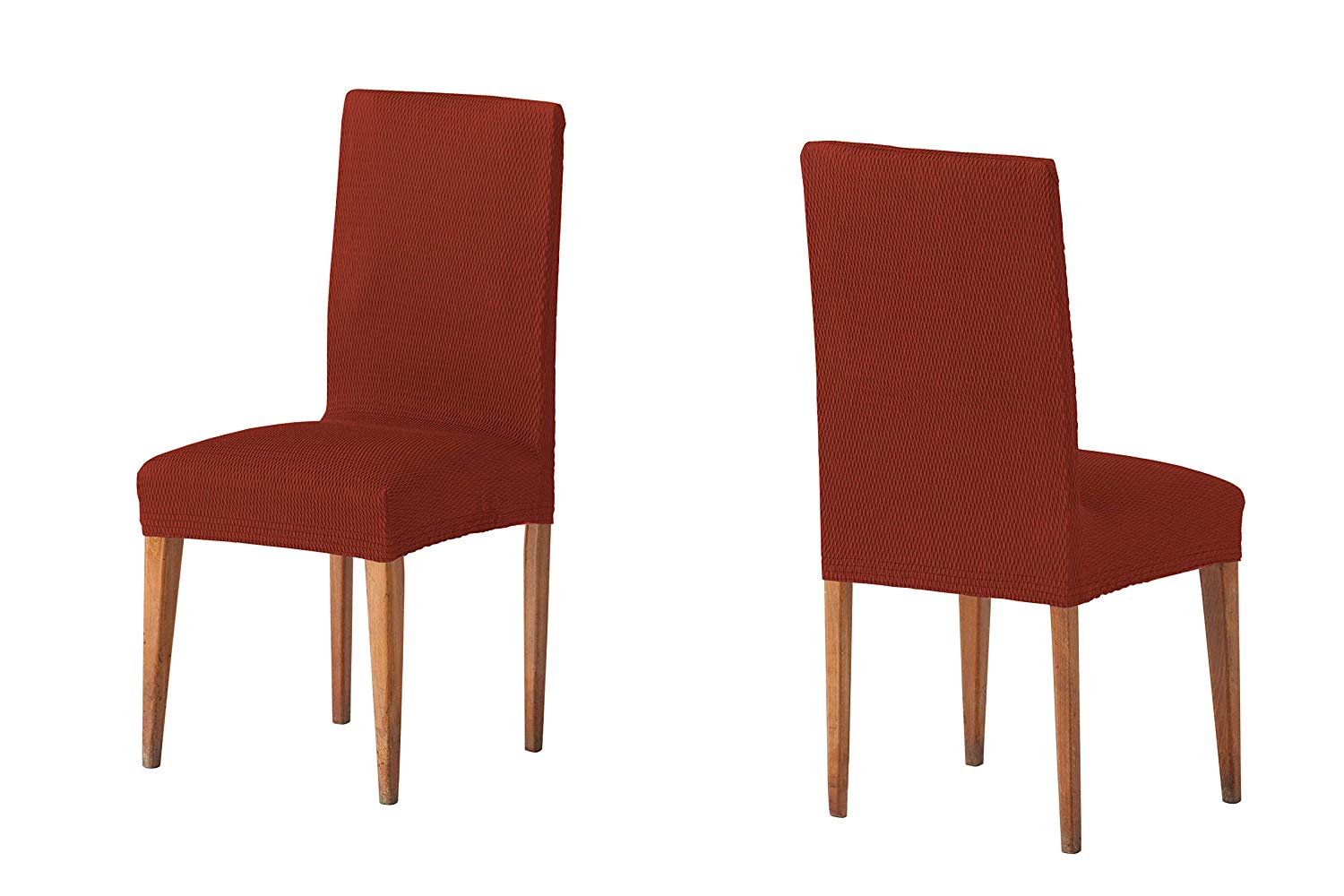 Σετ (2 Τμχ) Ελαστικά Καλύμματα Καρεκλών Με Πλάτη Tunez Κεραμιδί