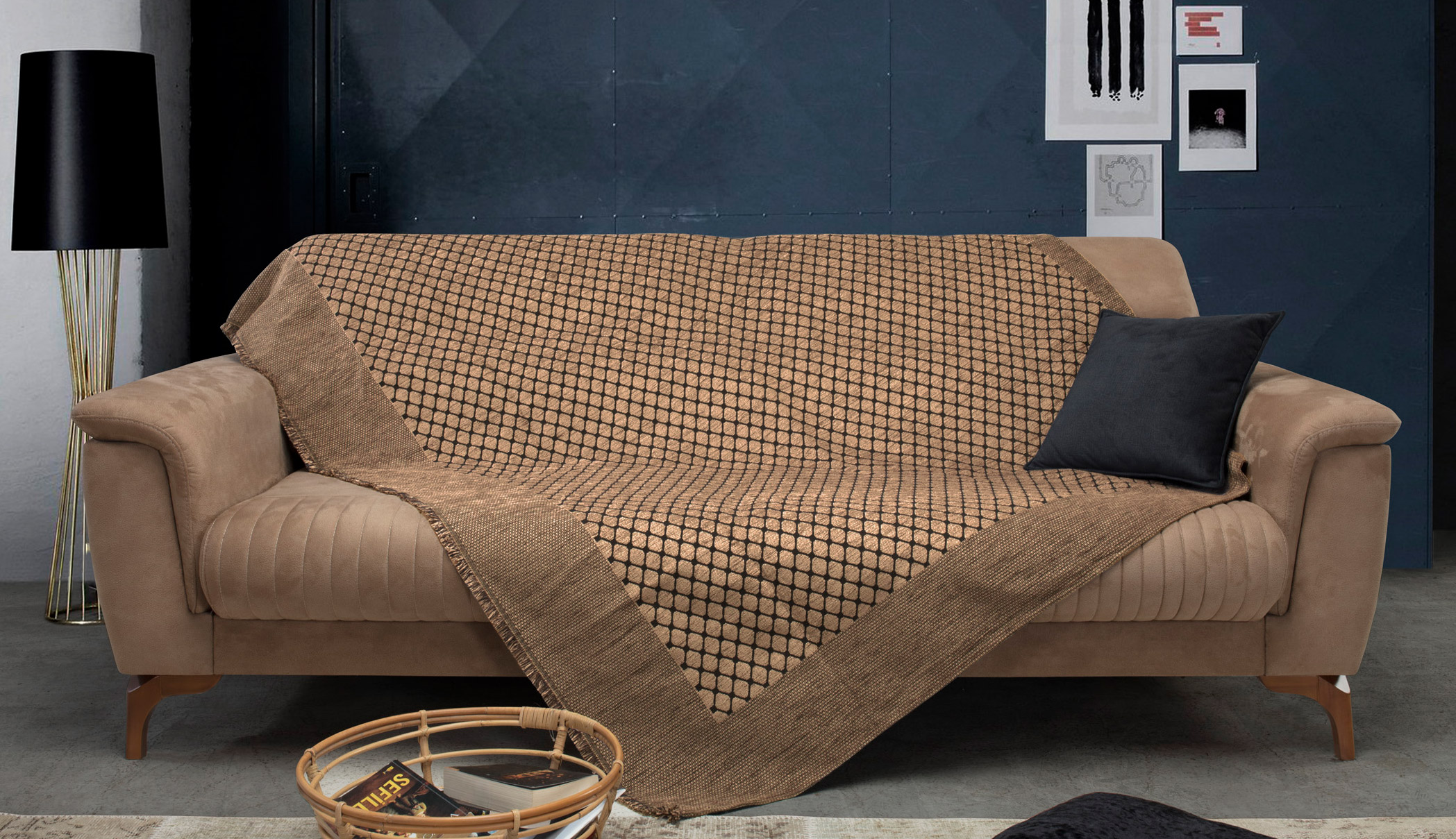 Ριχτάρι Τριθέσιου (180X300) Mcdecor 174 Λαδί - MCDECOR 180x300