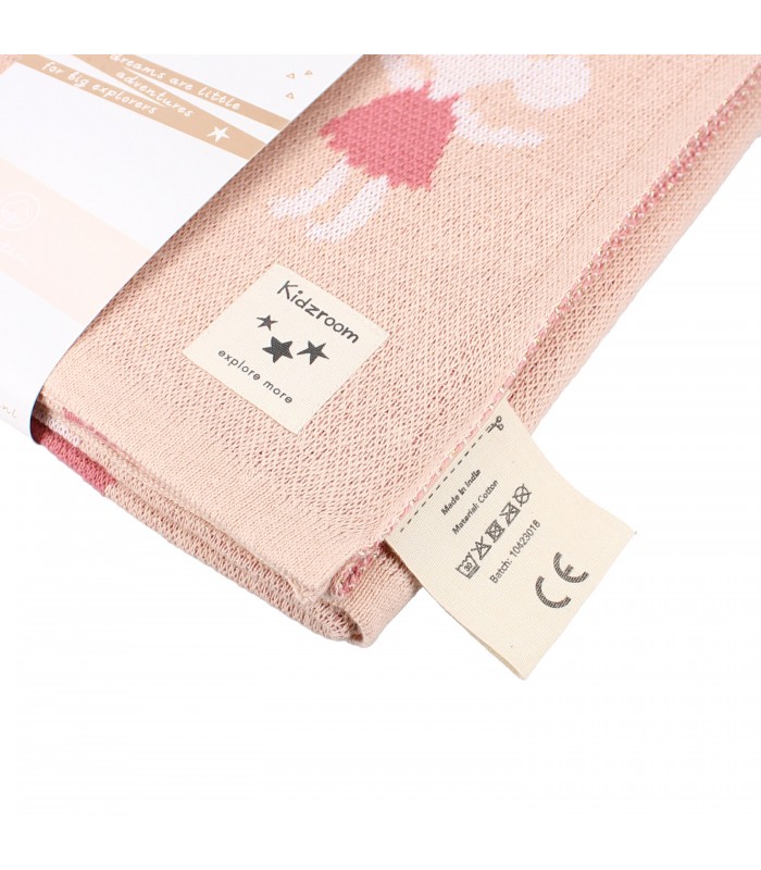 ΚΟΥΒΕΡΤΑ ΖΑΚΑΡ 80Χ100 ΠΟΝΤΙΚΙ 100% COTTON KIDZROOM