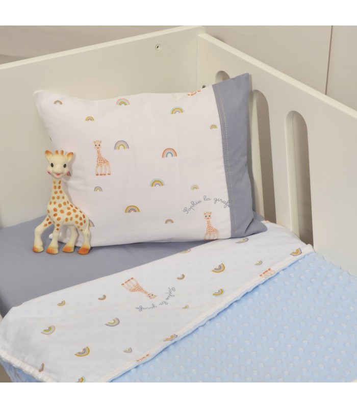 Κουβέρτα κούνιας διπλής όψης Minky Sophie La Girafe σχ 501