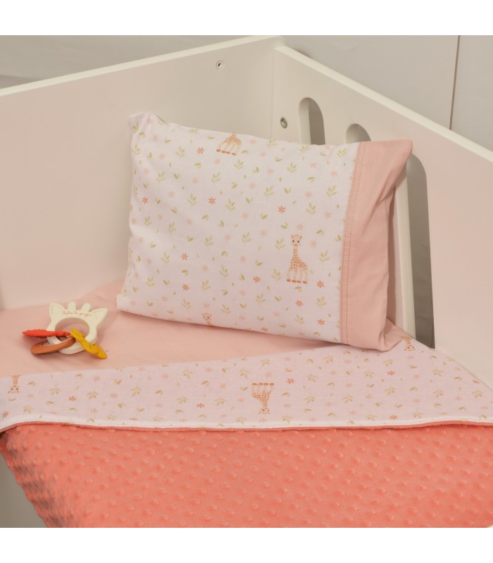 Κουβέρτα κούνιας διπλής όψης Minky Sophie La Girafe σχ 502