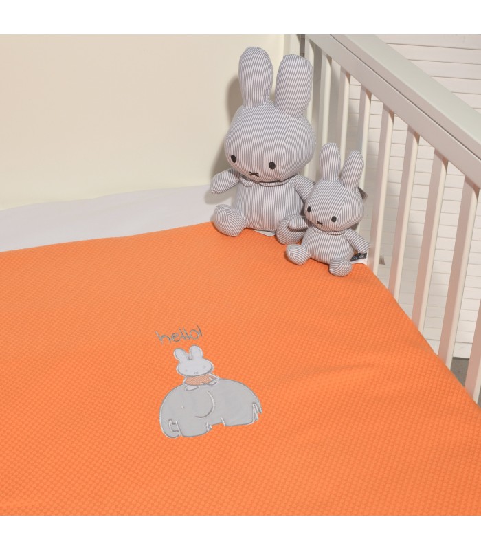 Miffy Des.13 Πικέ κούνιας Πορτοκαλί 100x140