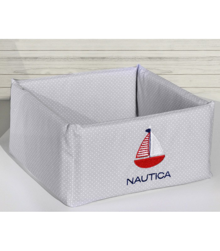 Nautica Des 935 Καλάθι Καλλυντικών Γκρι Πουά 25x12