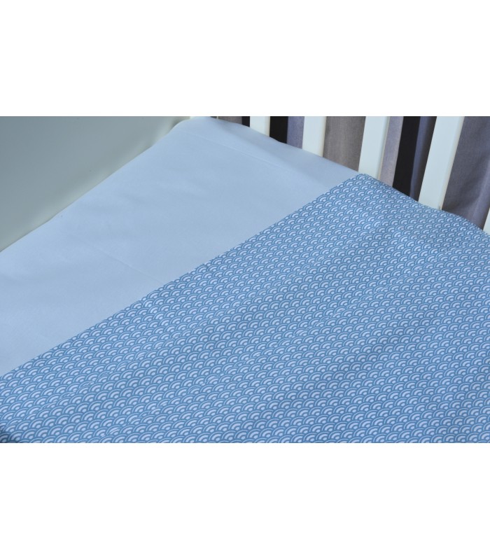 Oliver Baby Des.146 Σεντόνια Λίκνου Σετ 2τ -75x110-100% Βαμβάκι Πετρόλ