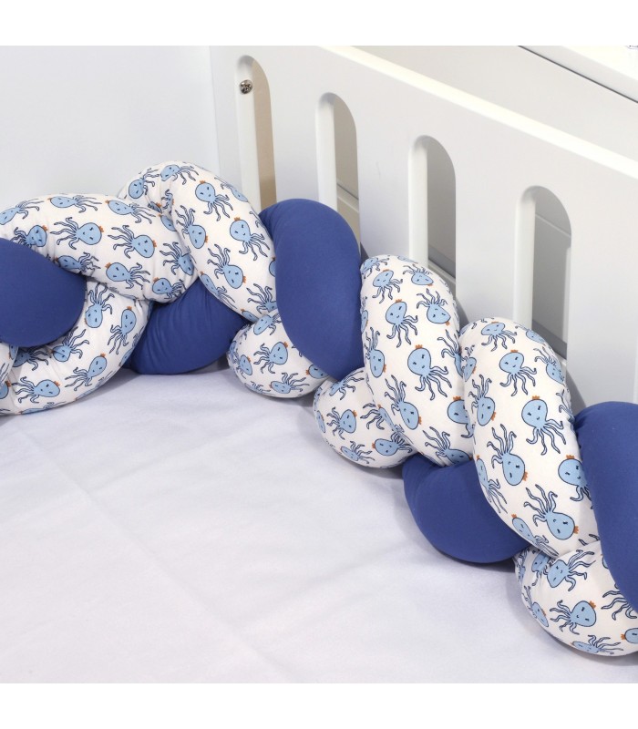 Oliver Baby Des.190 πλεξούδα Χταποδάκι Μπλε τριπλή 20x200 100% Βαμβάκι