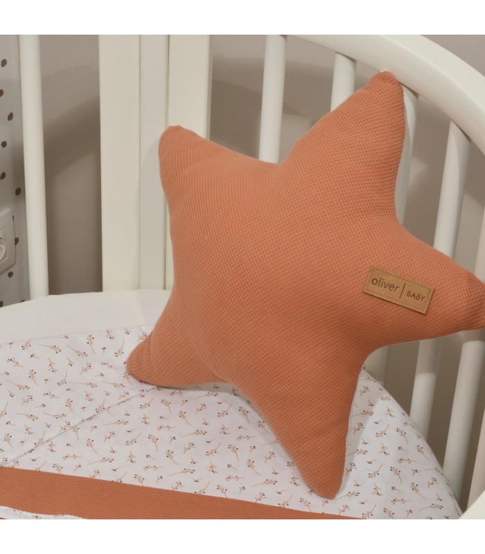 Oliver Baby Des.400 Μαξιλάρι Διακοσμητικό Αστέρι Διπλής  Όψης  Κεραμιδί 37x37