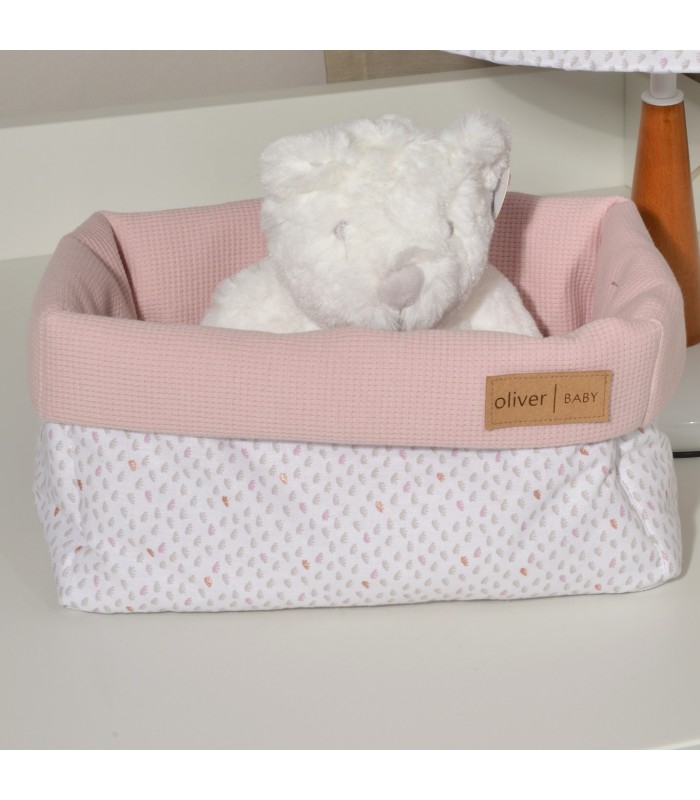 Oliver Baby Des.402 Καλάθι Αποθήκευσης Διπλής Όψης 25x15x13 ύψος  Σάπιο Μήλο