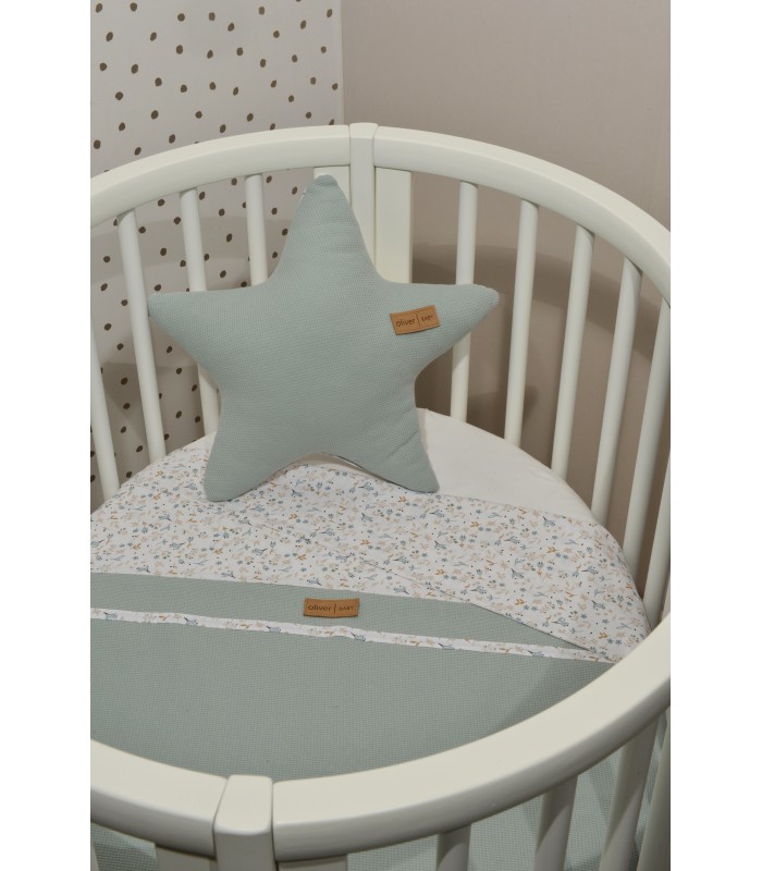 Oliver Baby Des.403 Καλοκαιρινή Κουβέρτα Διπλής Όψης  Μέντα 75x95 Oliver Baby Des.403 Καλοκαιρινή Κουβέρτα Διπλής Όψης  Μέντα 75x95