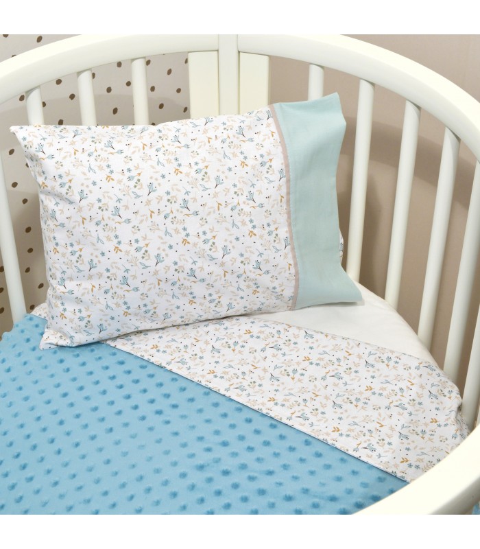 Oliver Baby Des.403 Minky Κουβέρτα Αγκαλιάς Διπλής Όψης Μέντα 75x95