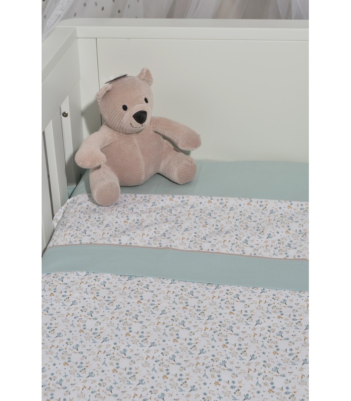 Oliver Baby Des.403 Σεντόνια Λίκνου Σετ 2τ -75x110-100% Βαμβάκι Μέντα