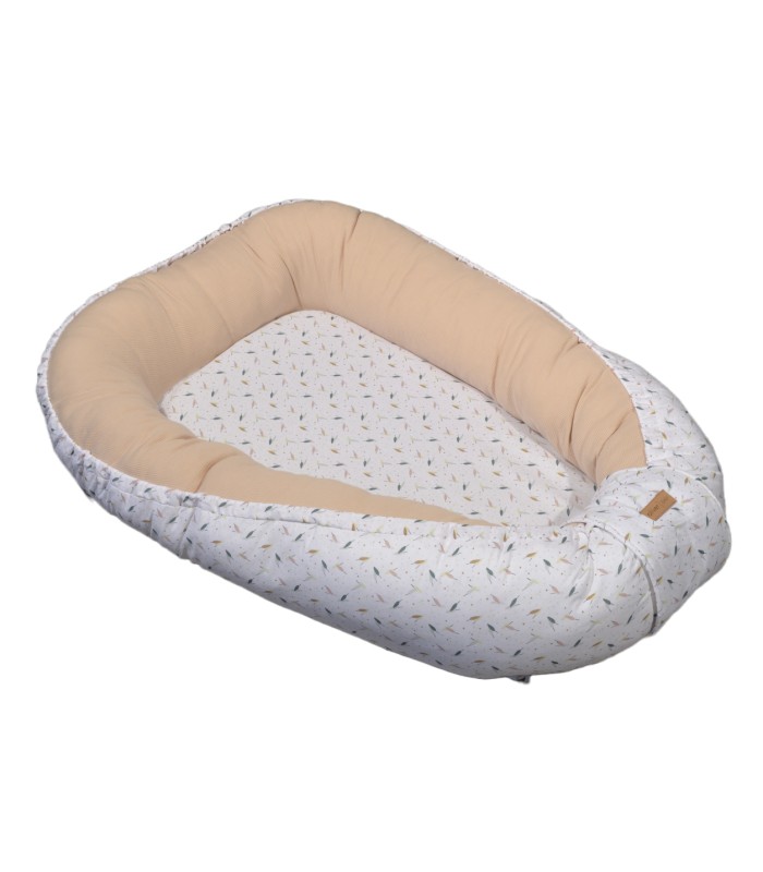 Oliver Baby Des.404 Φωλιά Διπλής όψης-Πλεκτό Ζέρσεϋ Μπεζ 100% Βαμβάκι - 75x110 ανοικτή διάσταση