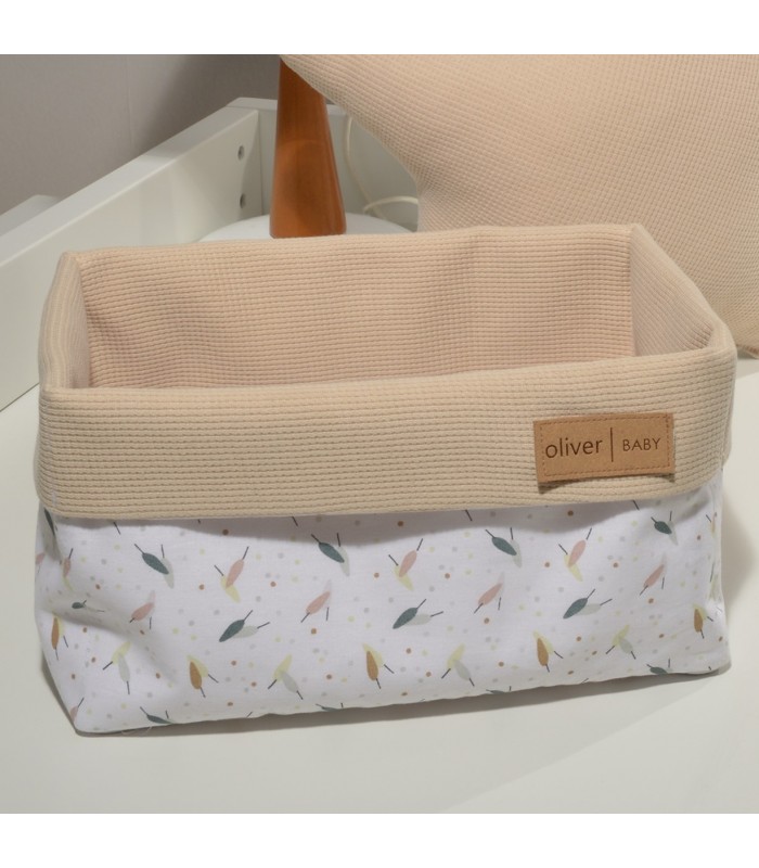 Oliver Baby Des.404 Καλάθι Αποθήκευσης Διπλής Όψης 25x15x13 ύψος  Μπεζ