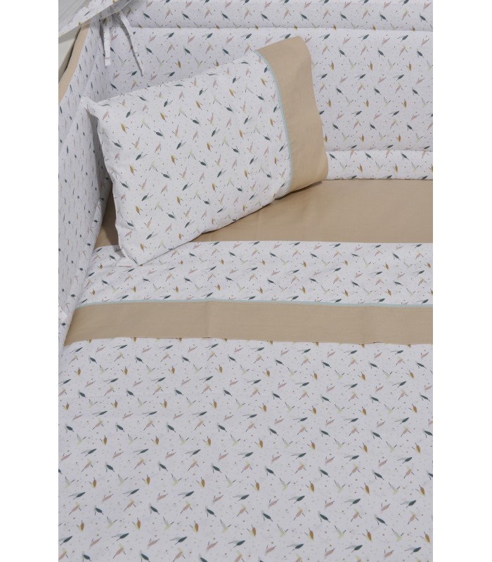 Oliver Baby Des.404 Σεντόνια Κούνιας Σετ 3τ -110x170 Μπεζ