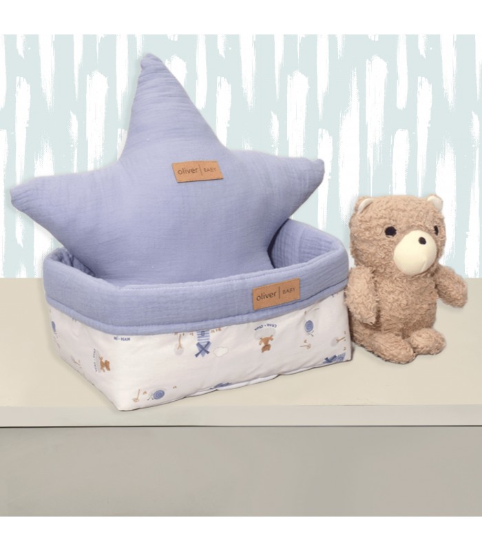 Oliver Baby Des.414 Μαξιλάρι Διακοσμητικό Αστέρι Διπλής Όψης Ραφ 37x37