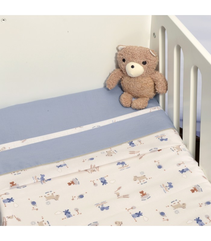 Oliver Baby Des.414 Σεντόνια Λίκνου Σετ 2τ -75x110-100% Βαμβάκι Ραφ