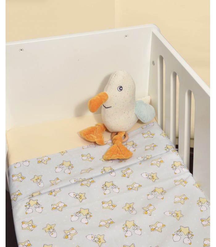 Oliver Baby Σχέδιο 210 Σεντόνια Λίκνου Εμπριμέ 100% βαμβάκι - 2 τεμ 80x100 - Ελληνικής ραφής