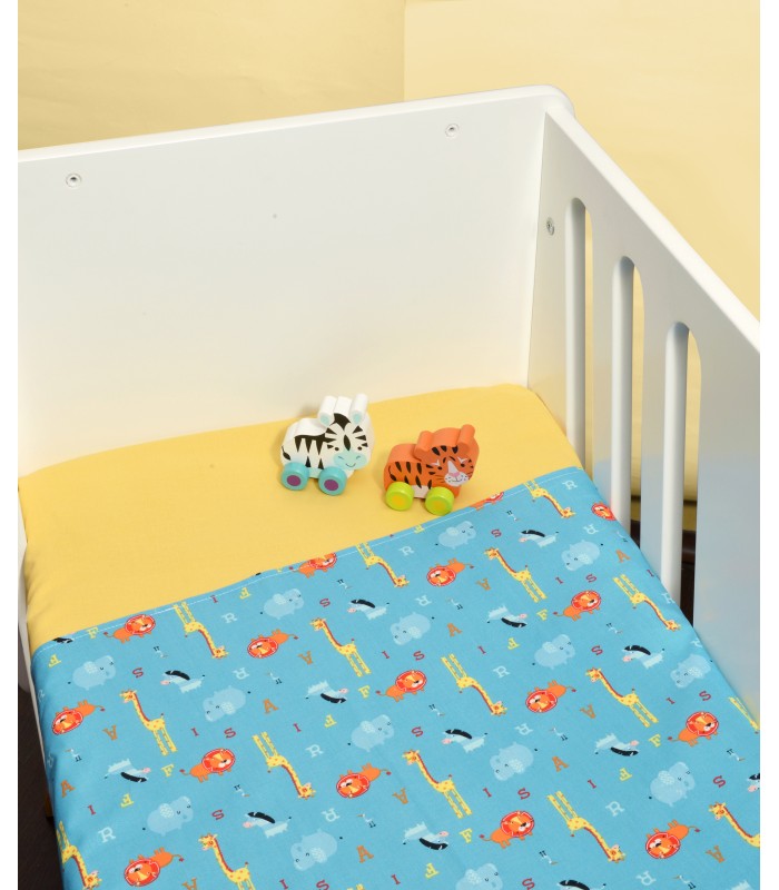 Oliver Baby Σχέδιο 216 Σεντόνια Λίκνου Εμπριμέ 100% βαμβάκι - 2 τεμ 80x100 - Ελληνικής ραφής