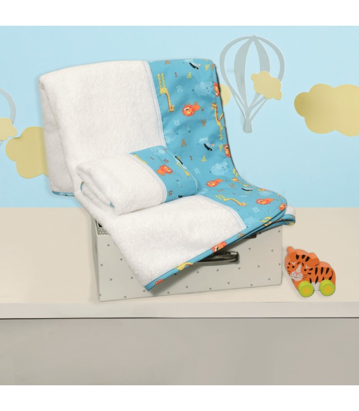 Oliver Baby Σετ Πετσέτες Εμπριμέ - 2 τεμ Σχ΄΄εδιο 216 100% βαμβάκι 450 ΓΡΜ/ΤΜ - 30Χ50 70Χ120 - Ελληνικής ραφής