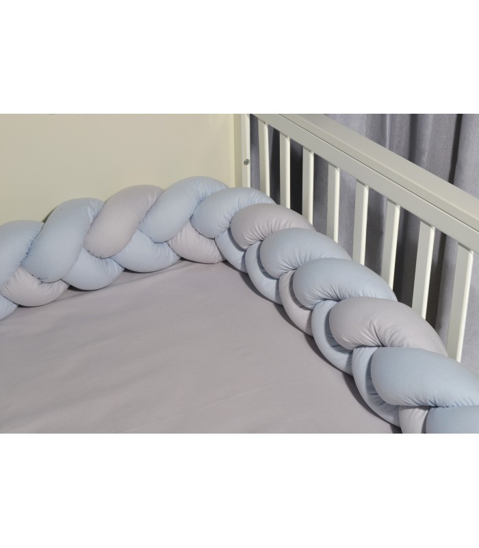Oliver Baby des 3105 πλεξούδα Σιέλ-Γκρι τριπλή Βαμβακερή 20 μ χ 200 εκ.