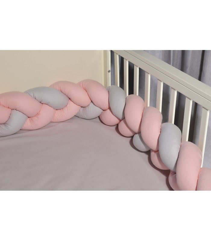 Oliver Baby des 3205 πλεξούδα Ροζ-Γκρι τριπλή Βαμβακερή 20x200