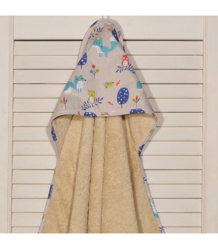 Oliver Baby μπουρνούζι μπεζ Σχέδιο 186-1 75χ75 100% βαμβάκι 450grs/sqm Oliver Baby