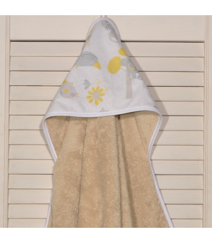 Oliver Baby μπουρνούζι μπεζ Σχέδιο 203 75χ75 100% βαμβάκι 450grs/sqm Oliver Baby