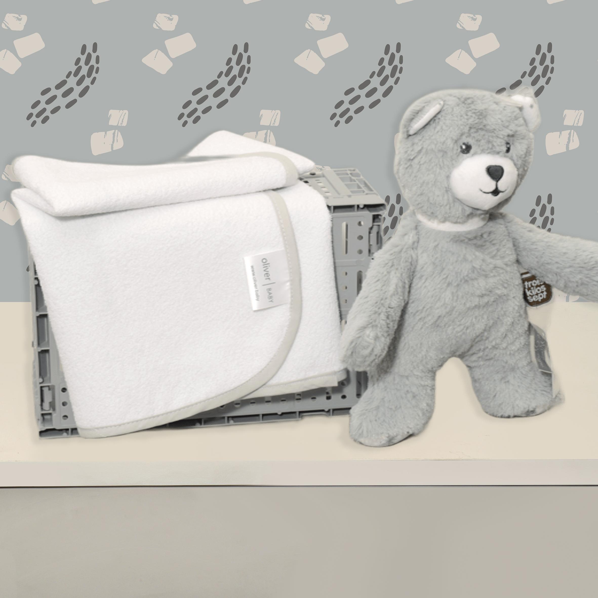 Σελτεδάκι 40x60cm 300gr/sm Με Γκρι Ρέλι - Oliver Baby