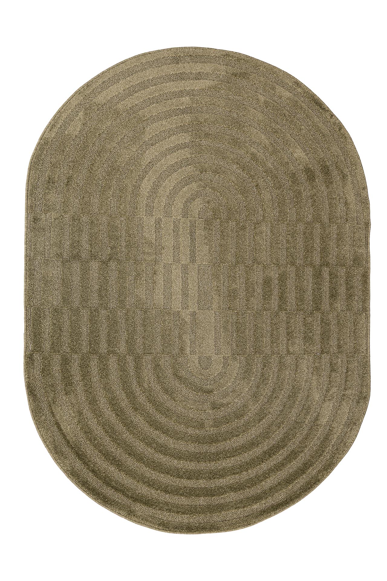 οβάλ χαλί jazz 2972a olive royal carpet - 133 x 190 cm