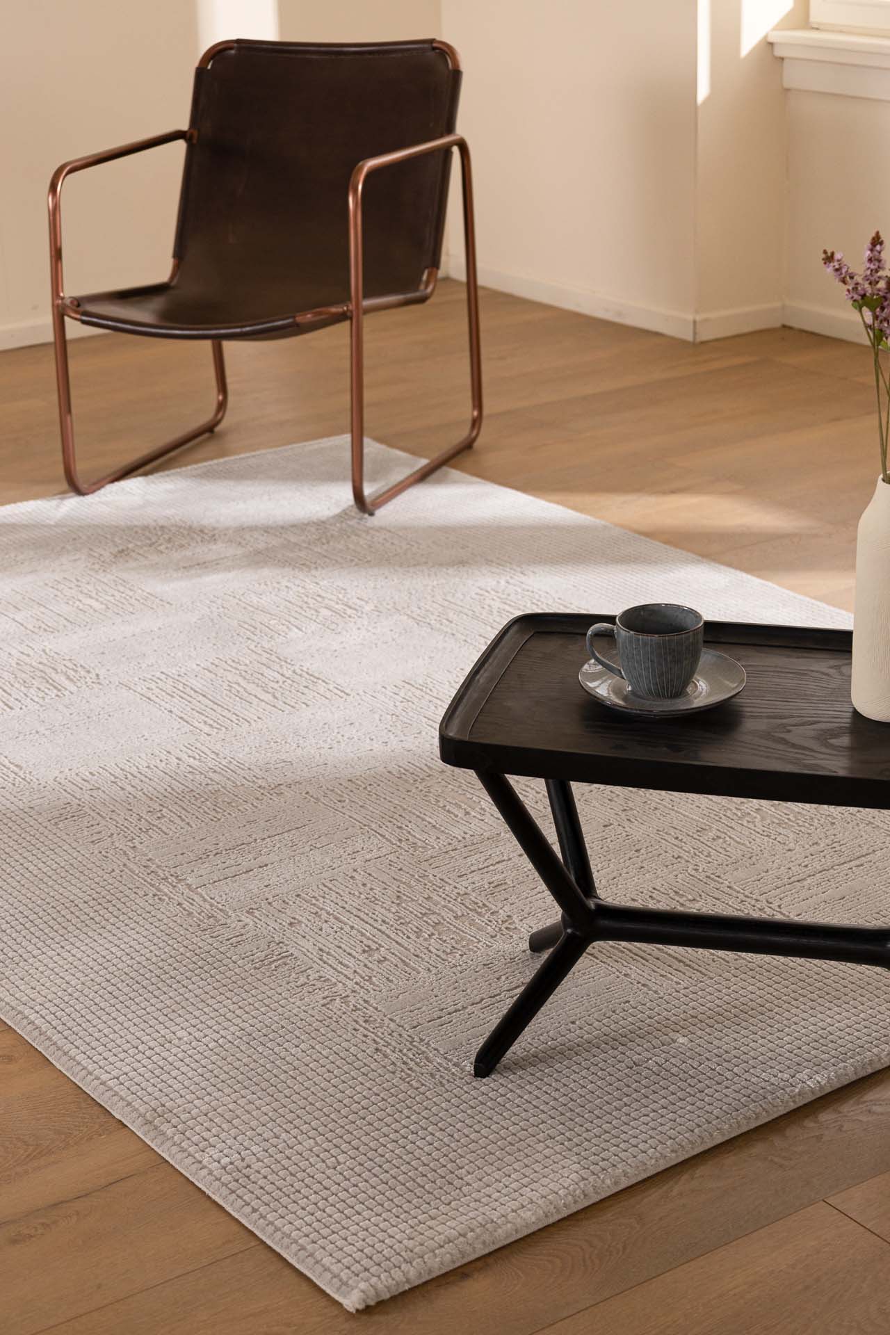 χαλί bianca 680a grey royal carpet - 240 x 350 cm