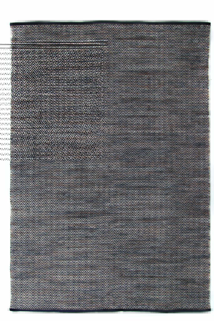 χαλί urban cotton kilim venza black royal carpet - 70 x 140 cm