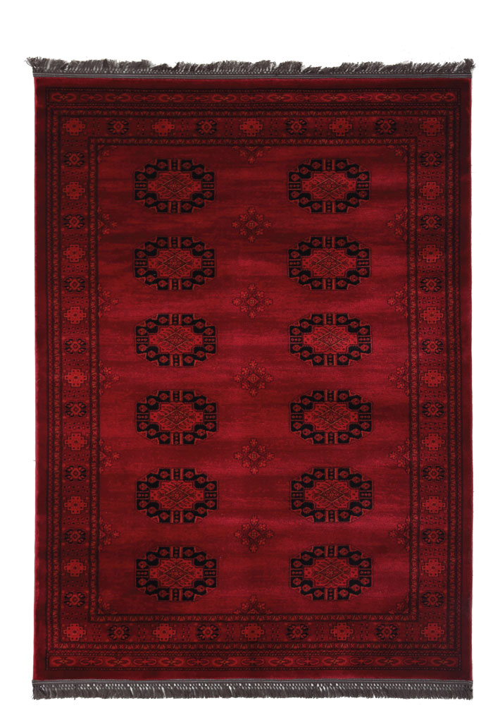 κλασικό χαλί afgan 6871h d.red royal carpet - 160 x 160 cm