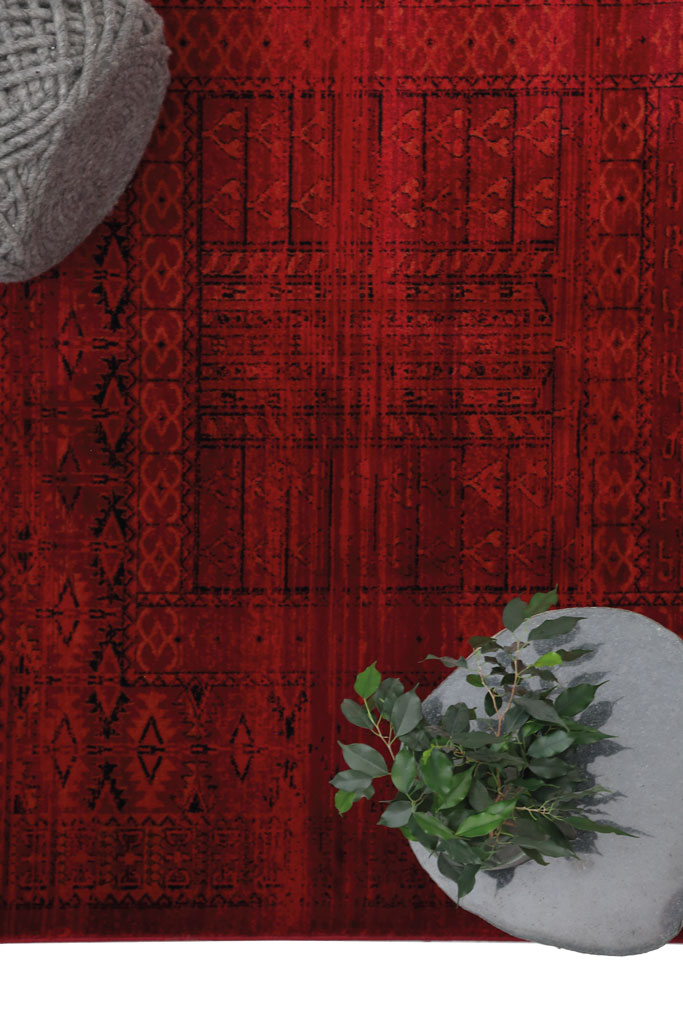 κλασικό χαλί afgan 7504h d.red royal carpet - 67 x 500 cm