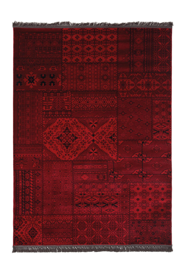 κλασικό χαλί afgan 7675a d.red royal carpet - 160 x 160 cm