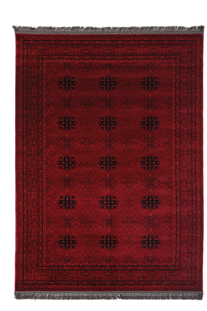 κλασικό χαλί afgan 8127a d.red royal carpet - 160 x 160 cm